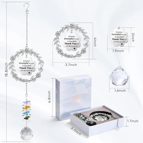 Thank You Gifts for Women, Sun Catcher Gift with Engraved Thank You