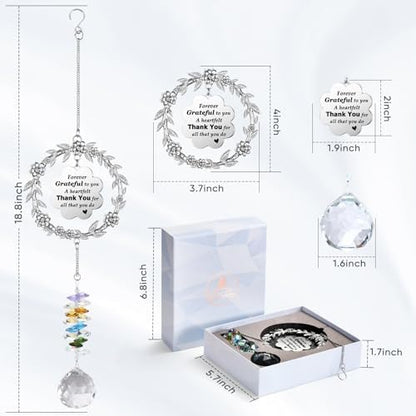 Thank You Gifts for Women, Sun Catcher Gift with Engraved Thank You