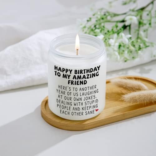Jonico Happy Birthday Gifts for Women Best Friend, Lavender Candle