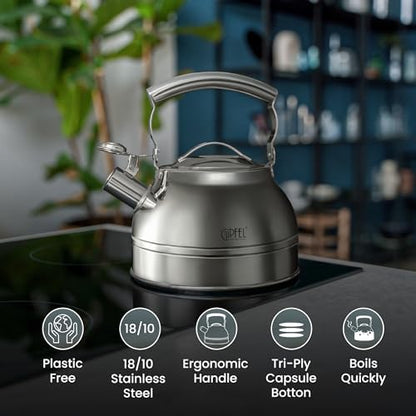 GIPFEL INTERNATIONAL Whistling Tea Kettle Stovetop - Food Grade