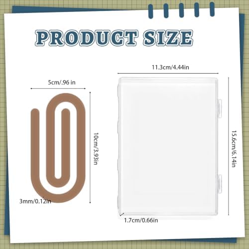 12Pcs 4 Inch Jumbo Acrylic Bookmark Clips with Storage Box, Colorful