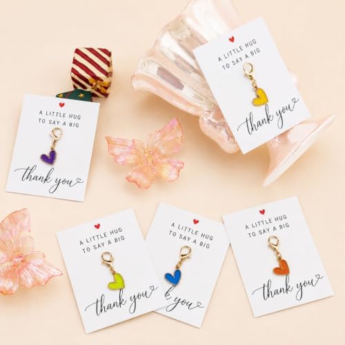 30Pcs Pocket Hug Heart Keychain Bulk Thank You Gifts for Teachers