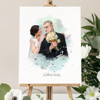 Dotride Watercolor Custom Couple Portrait Gift from Photo