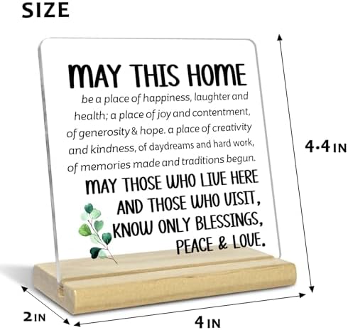 House Warming Gifts New Home for Women,Men,May This Home Acrylic Desk