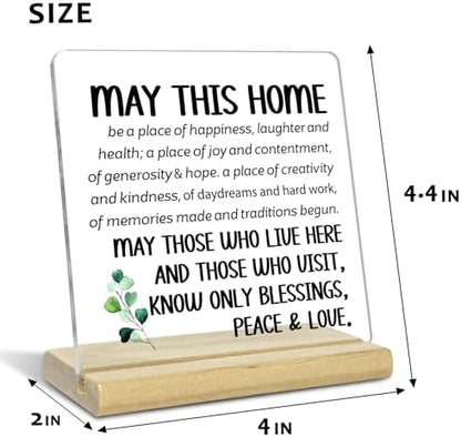 House Warming Gifts New Home for Women,Men,May This Home Acrylic Desk