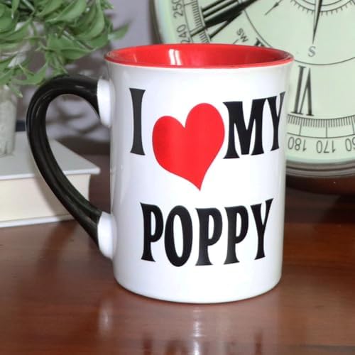 Cottage Creek I Love My Poppy Mug, 16oz Coffee Cup, Poppy Grandpa