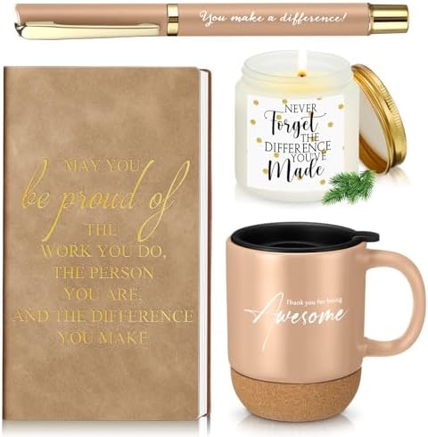 Sayglossy 4 Pcs Thank You Gift Set for Men Employee Coworker Teacher