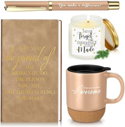 Sayglossy 4 Pcs Thank You Gift Set for Men Employee Coworker Teacher