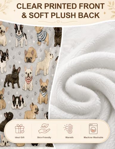 French Bulldog Gifts for Women Bulldog Owners Frenchie Dog Blanket