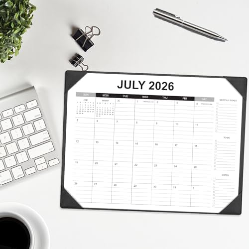Desk Calendar 2026-2027 with Desk Mat – 22" x 17" Large Desk Pad