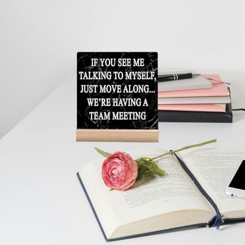 Funny Office Desk Decor Signs Cubicle Decorations for Women Work Desk