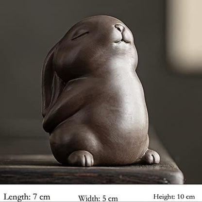 Mini Rabbit Tea Pet - Ceramics Cute Rabbit Kungfu Tea Tray Desk