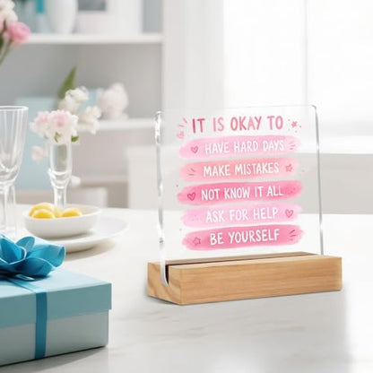 Mental Health Pink Gifts Employee Appreciation Gift Decorative Signs