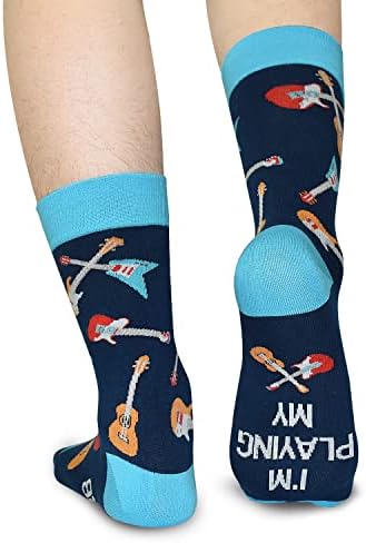 GOLIN Music Themed Party Gifts - Funny Saying Crew Socks for Musician