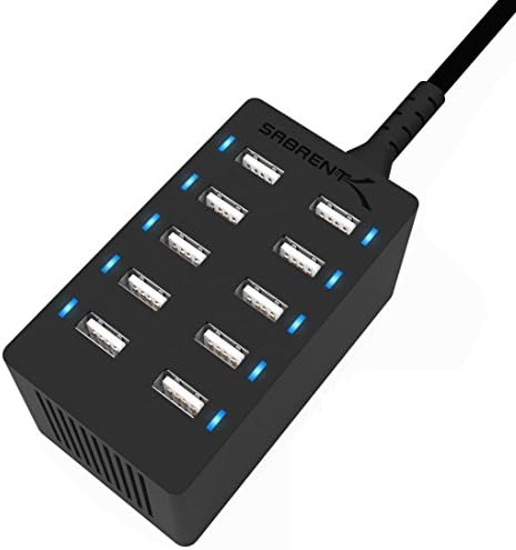 SABRENT 60W 10-Port USB Charging Station, Auto-Detect (AX-TPCS)
