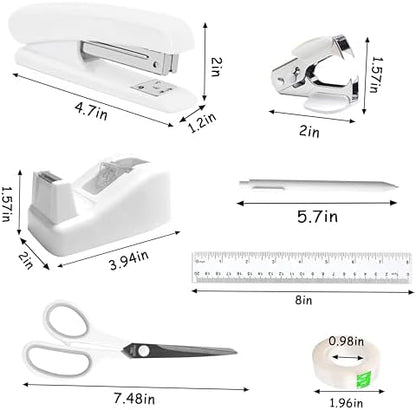 Dimonluce Office Desk Accessories, White Office Supplies Accessories