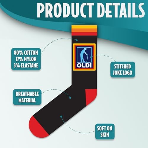 Oldi Mens Funny Socks Dad Grandpa Old Man Gifts Stocking Stuffers for