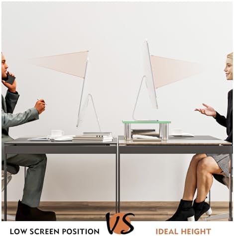 Hemudu Clear Computer Monitor Stand Riser with Height Adjustable Multi