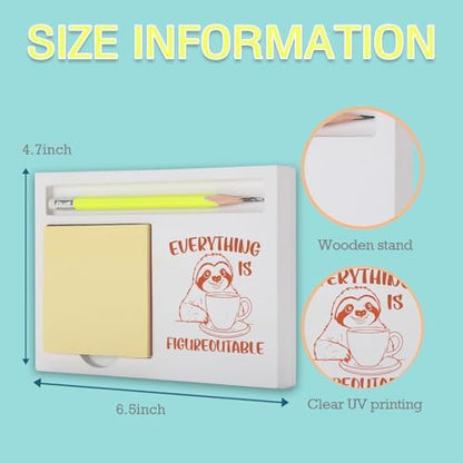Inspirational Everything is Figureoutable Sloth Note Holder
