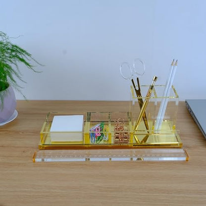 Acrylic Desk Organizer 4-Piece Desk Kit + Free Complimentary Acrylic