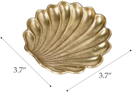 NIKKY HOME 2 Pack Seashell Ring Holder Jewelry Tray, Gold Trinket Dish