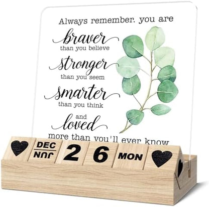 Positive Affirmations Quote Desk Decor, Inspirational Cheer Up Gifts