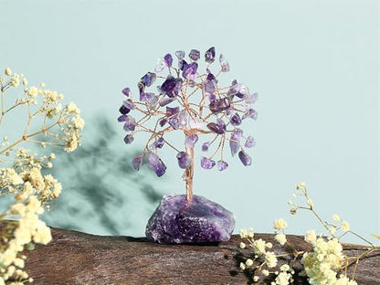 YATOJUZI Amethyst Crystal Tree Purple Desk Accessories Gifts for Women
