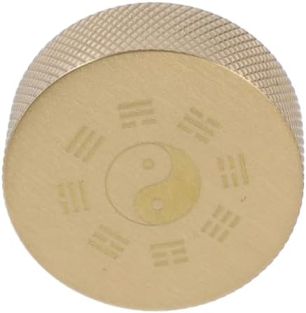 HOMSFOU Round Brass Paperweight Vintage Decorative Paperweight for