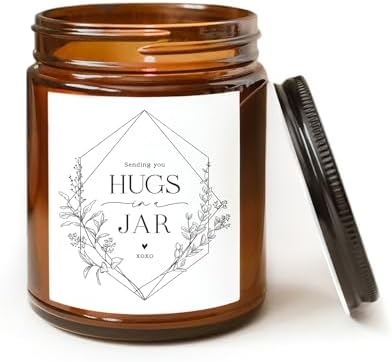 ThreeKin Warm Hugs Scented Candles for Home, Natural Soy Wax, Relaxing