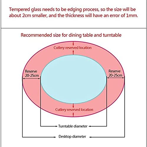 24 Inch Glass Lazy Susan, Round Dining Room Turntable