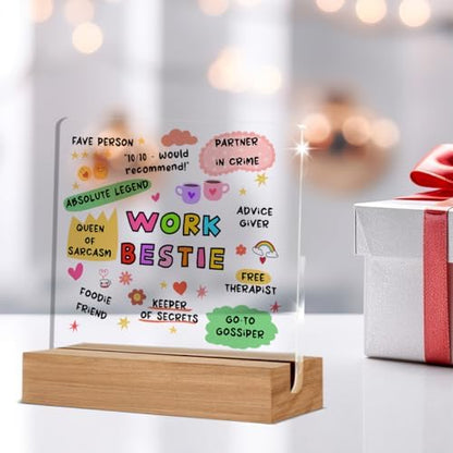 Work Bestie Gifts for Women, Funny Birthday Gifts for Friends