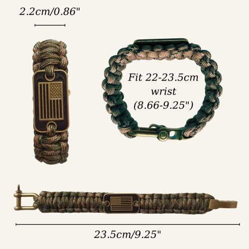 VAYOBOO Paracord Bracelet - Tactical Survival Bracelet for Men with