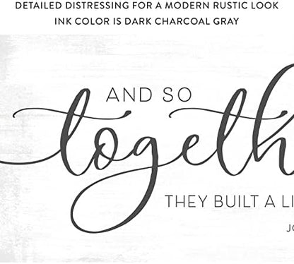 And So Together They Built a Life They Loved Canvas Wall Art Gift