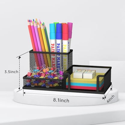 SUPEASY Pen Holder Desk Organizer, Office Supplies Pencil Holder with