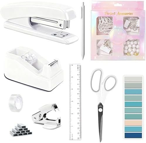 Dimonluce Office Desk Accessories, White Office Supplies Accessories