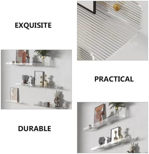 Acrylic Floating Wall Shelf Display Ledge for Bedroom Kitchen Decor