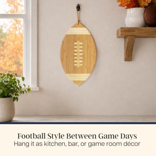 Totally Bamboo Football Shaped Cutting Board and Charcuterie Board