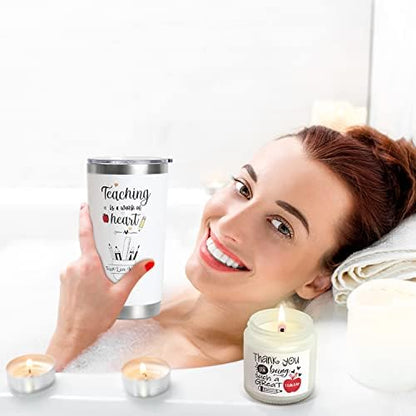 UAREHIBY 10 PCS Best Teacher Appreciation Gifts for Women,20 OZ Wine