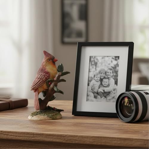 Braxio Bird Figurines Home Decor – Resin Red Cardinal Figurine on