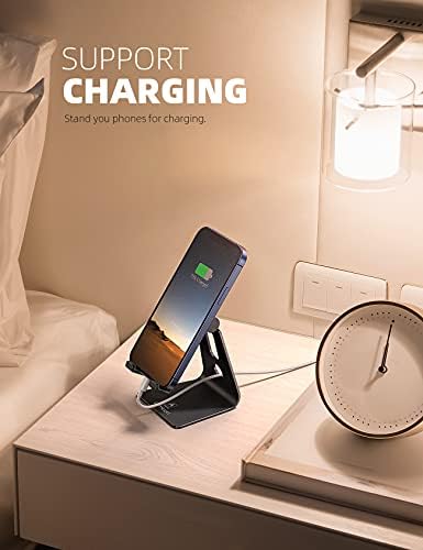 Lamicall Aluminum Cell Phone Stand, Adjustable Desk Phone Holder for
