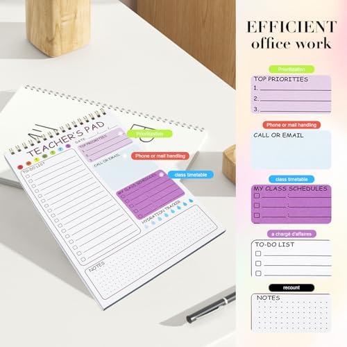 Teacher Notepad, Daily To Do List Notepad and Undated Teacher Planner