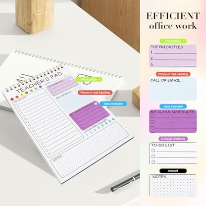 Teacher Notepad, Daily To Do List Notepad and Undated Teacher Planner