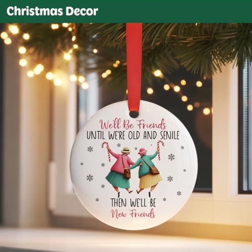 Besties Gifts Christmas Ornament for Friends BFF Soul Sister, We'll be