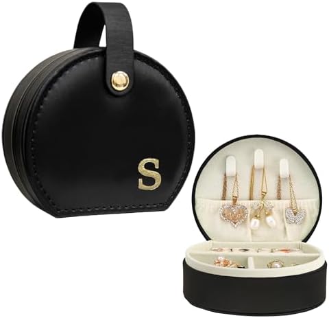 COLLECTIVE HOME - Travel Jewelry Case, Elegant Half-Moon Design with