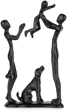 Sziqiqi Anniversary Wedding Gifts for Couple: Iron Family & Dog