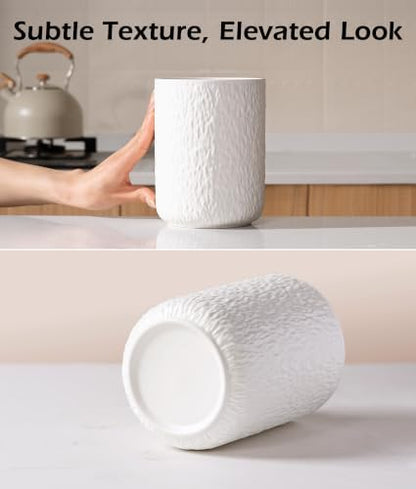 Kitchen Utensil Holder for Countertop, Ceramic Utensil Crock with
