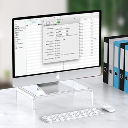 Acrylic Monitor Stand Riser Clear Laptop Stand Riser L12.5 xW7.5 xH4