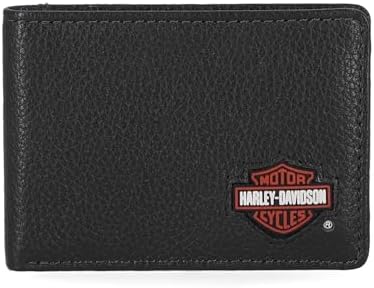 Harley-Davidson Men's Genuine Leather Rfid Blocking Billfold Slim