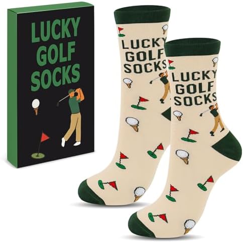 Lucky Golf Socks for Golfer,Father's Day Birthday Gift Novelty