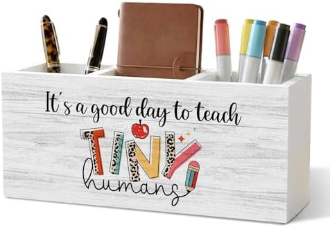 Teacher Pencil Pen Holder for Desk Organizer, Teacher Appreciation